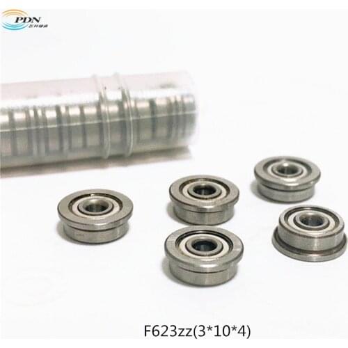 With Outer Ring Flange Bearing F623zz 10PCS High Speed And Low Noise