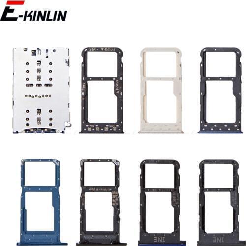 Sim Card Socket Slot Tray Reader For HuaWei P Smart Plus 2019 2018 POT-LX1 LX1AF LX2J LX1RUA LX3 Micro SD Adapter Container