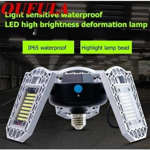 OUTELA LED Garage Lamp Deformed Light Induction Waterproof Folding Suitable For Workshop Warehouse Factory