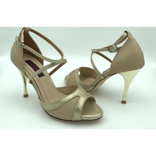 Argentina Tango Dance Shoes Party Shoes Wedding Shoes leather outsole T623405GNL in 9cm heel 7.5cm available