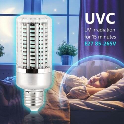 UV Germicidal Disinfection Lamp LED UVC E27 Home Ozone Disinfection Light Bulb
