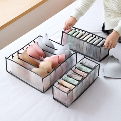 11grids Bedroom Organizer Storage Box Divider Drawer Closet Underwear Bra Storage Box Foldable Drawer Organizer Boxes for Bra