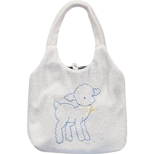 Fluffy Tote Bag women white handbag Fashion Shoulder Bag Ladies Large-capacity Shopping Bag Girls Cute School Bag