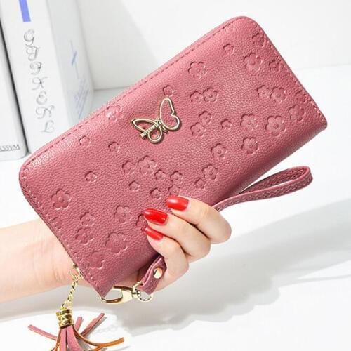 Lady Purses Handbags Tassel Zipper Women Wallets Clutch Coin Purse Cards ID Holder Long Woman Wallet Butterfly Money Bags Pocket