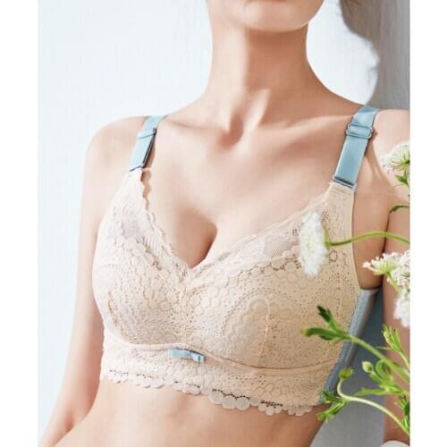 Womens Elegant Lace Embrodiery Lightly Lined Minmizer Bra Full Coverage Convertible Lingerie 34 36 38 40 42 B C D E F