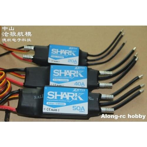 Free shipping - ztw shark 20A 40A 50A 60 70 80A Waterproof brushless ESC For Boat With Water-cooling System RC boats model