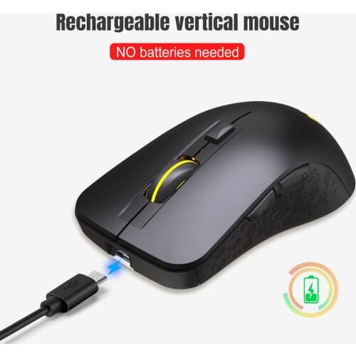 2.4G Bluetooth 5.1 Mouse Bluetooth 5.0+USB for Laptop Rechargeable 500mAh 3 Adjustable DPI 2400DPI 6 Button Portable Black