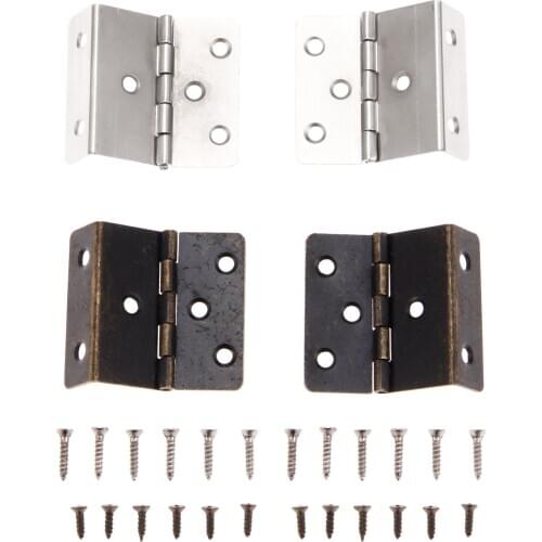 2Pcs 43*17mm Vintage Cabinet Door Furniture Hinge Jewelry Wood Boxes Luggage Hinge Furniture Decoration