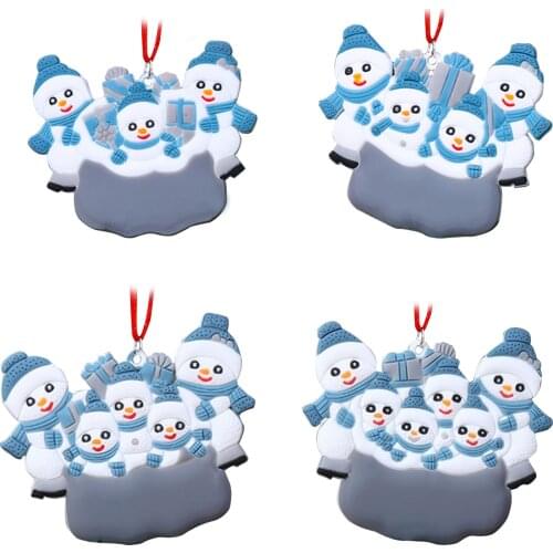 2020 Christmas Quarantine Ornament Personalized Snowman Diy Name Pendant Party Home Decoration New Year Gift