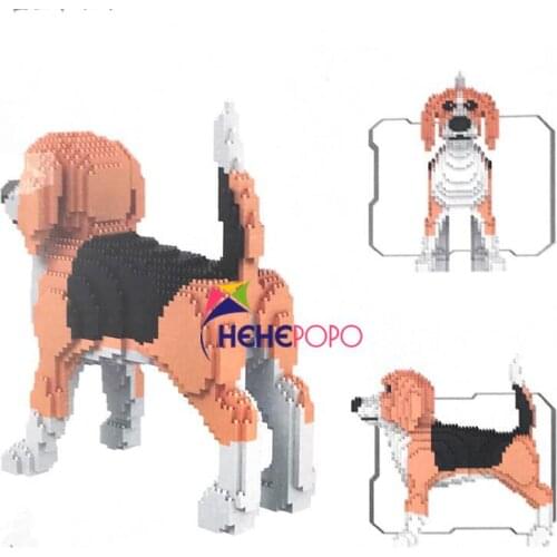 2266pcs Mini Block Blocks Toy Dog Model Foxhound Mini Bricks Building Toy Adults Gifts Birthday 8625 Educational Toys