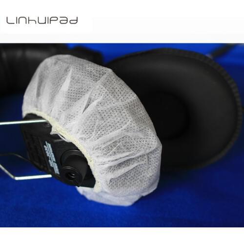 Linhuipad 12-13CM White Sanitary Headphone Covers Disposable Nonwoven Earmuff Cover Repalcement Headset Cushion 3000pcs/lot