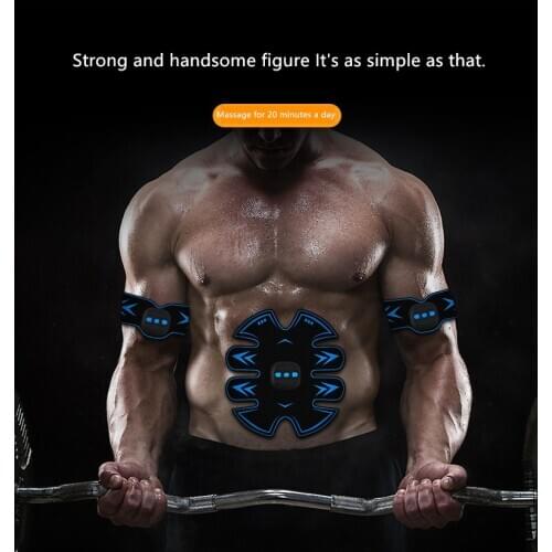 A072 Massage Electric Training Stimulator Set 10 Modes Abdominal Muscle Sticks PU Buttock Patches Body Building Workout