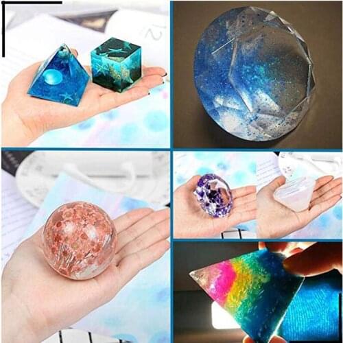 Diamond-shaped silicone mold DIY handmade crystal epoxy ceramic clay UV resin mold