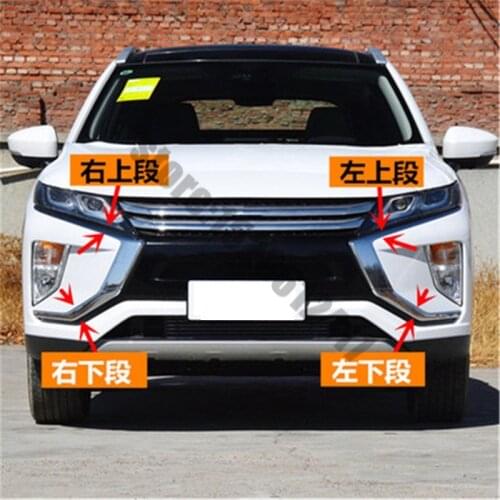 Car Styling for Mitsubishi Eclipse Cross 2018-2020 ABS front bumper bar trim Front Grille Around Trim Racing Grills Trim