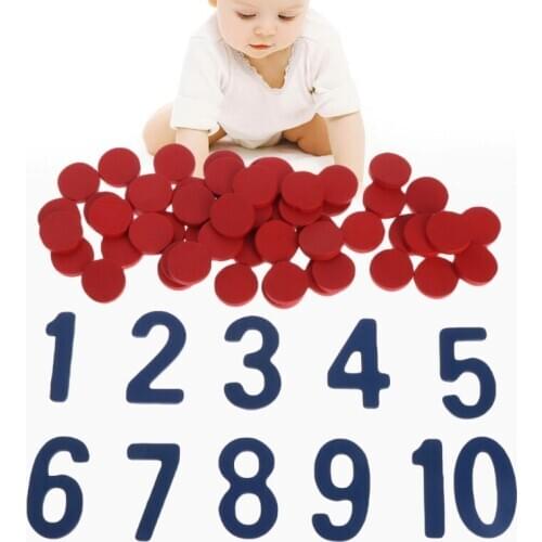 Montessori Cards Counter Teaching Aid School Math Homeschool Curriculum Toy