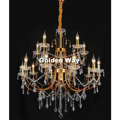 Free Shipping Golden/Chrome E14 Modern Crystal Chandelier Lamp 16 Lights, Lustre De Crystal,Lustres De cristal Chandelier Lights