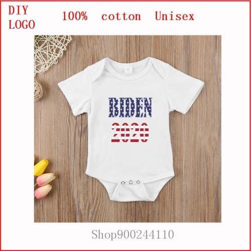 Biden 2020 USA Presidential Election With USA flag colors Newborn Baby Summer Short Sleeve Bodysuits baby Casual Baby Playsuit
