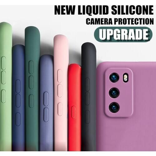 Case For Redmi Note 9 9s Pro Max 8 7 K30 X10 Pro Liquid Silicone Cover For Xiaomi Note 10 Lite 9 SE 8 Lite Lens Protection Cases