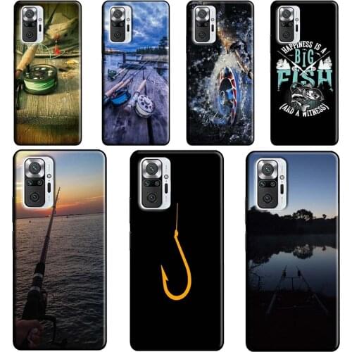Fishing Rods Case For Xiaomi Redmi Note 10 Pro Note 9 Pro 8 7 8T 9S Back Cover For Redmi 9T 9 9C 8A 9A