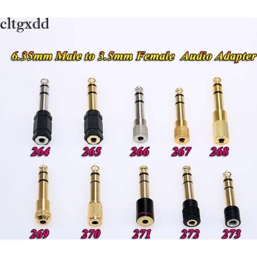 Cltgxdd 6.35mm Male to 3.5mm Female Audio Adapter 6.5 to 3.5 Gold-plated Converter For Microphone Speaker Audio Amplifier