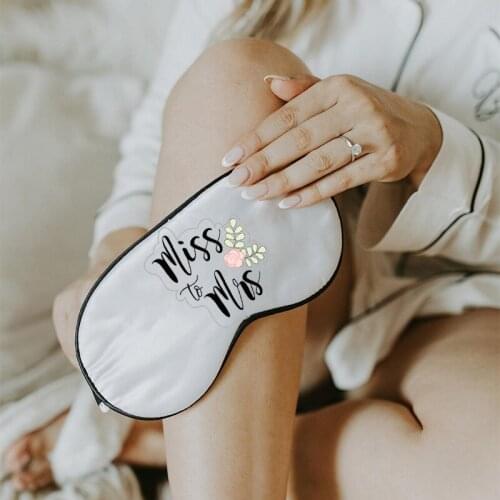 Flower Miss to Mrs bride to be sleep mask wedding Engagement bachelorette hen night Party Bridal shower gift present Photo props