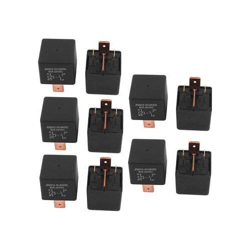 DC 24V Coil 80A 4 Pins SPST Car Automotive Alarm Security Power Relay 10pcs