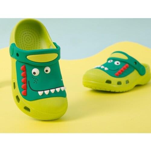 Kids Slippers for Boys Girls Cartoon Cave Shoes 2020 Summer Toddler Flip Flops Baby Indoor Slippers Beach Swimming Slippers 1-5Y