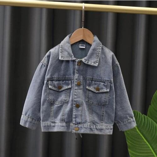 New Cartoon Kids Jean Jacket Coat Denim Jacket For Boys Fashion Coats Children Clothing Autumn Baby Girls Clothes Outerwear
