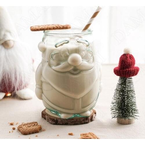 European Glass Storage Jar Creativity Santa Claus Decorative Mug Living Room Desktop Flower Vase Home Decoration Ornaments