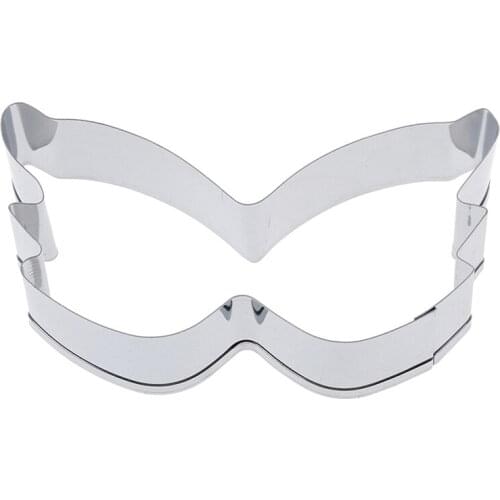 1PCS Party Mask Cookie Mould Stainless Steel Cutter Biscuit Mold Fondant Cutter Cake Decorating Kitchen Tools Accessory 7.5x4cm