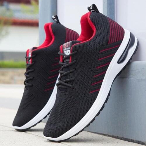 New Sneakers Breathable Shoes Men Fly Weave Sports Athletic Hiking Shoes Male Comfortable Running Outdoor Gym Shoes Zapatillas