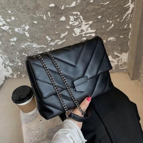 Embroidery Thread Small PU Leather Crossbody Bags For Women 2021 Trend Hand Bag Womens Branded Trending Shoulder Handbags