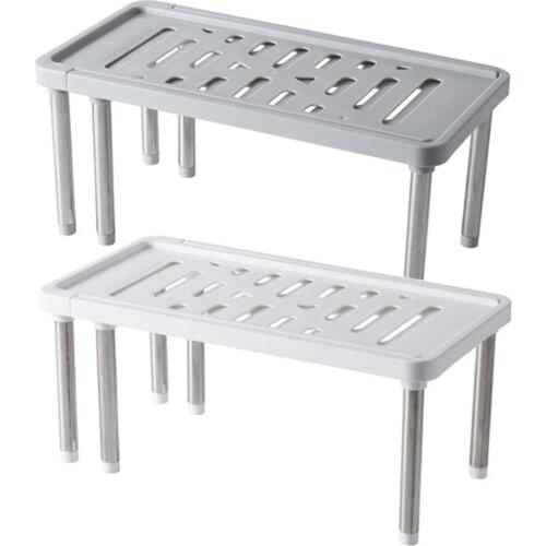 Multifunctional Telescopic Shoe Rack Stainless Steel Shelf Under Sink Cabinet Dish Rack Seasoning Shelf Kitchenware Storage Rack