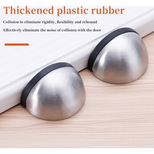 Door stopper Stainless Steel Rubber Magnetic Stopper Hidden Door Holders Floor Mounted Nail-free Doorstop Furniture Hardware