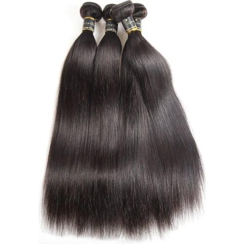 Bone Straight Human Hair Bundles Brazilian Hair Weave Bundles Natural Color Virgin Hair Bundles Sew in Hair Bundles Extensions