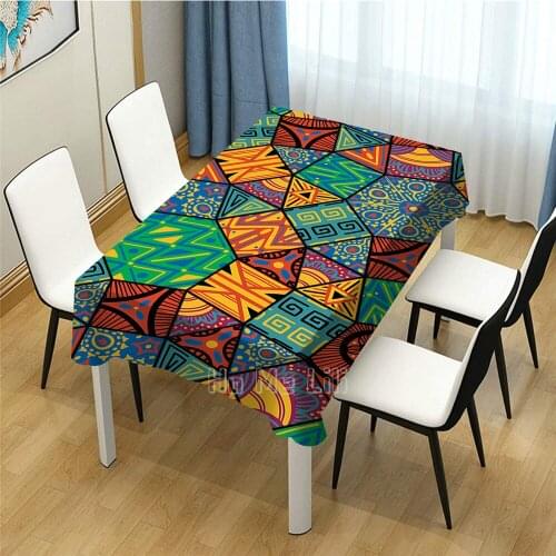 Diversity Of Point Line Surface Design Geometric Patterns Tablecloth For Picnic Kitchen Dinner Table Decor