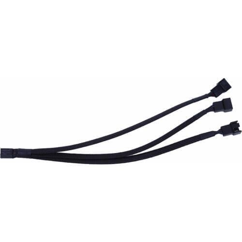 1PC 1 To 3 Way Splitter Black Sleeved 4-Pin PWM Connector Fan Extension Cable For CPU Or Computer Case Fan