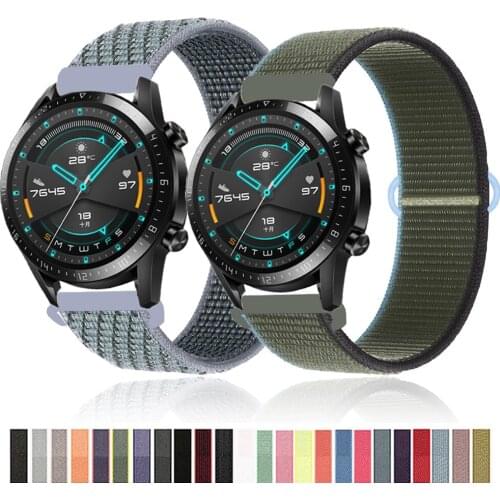 20mm 22mm Watchband for Samsung Galaxy watch active 2/Gear s3 46mm amazfit GTR nylon loop bracelet HUAWEI watch gt 2e/pro strap