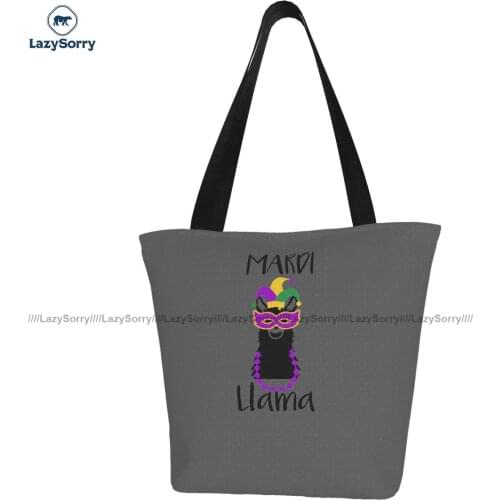 Llama Shopping Bag Fashion Stylish Handbag Polyester Travel Female Bags