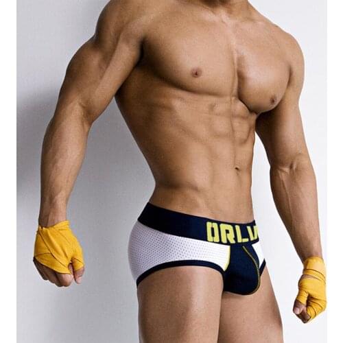 ORLVS Briefs Soft But Not Tight Underwear Wide Crotch Breathable Nylon On The Back Not Easy To Roll The Edge Suit Sport Shorts