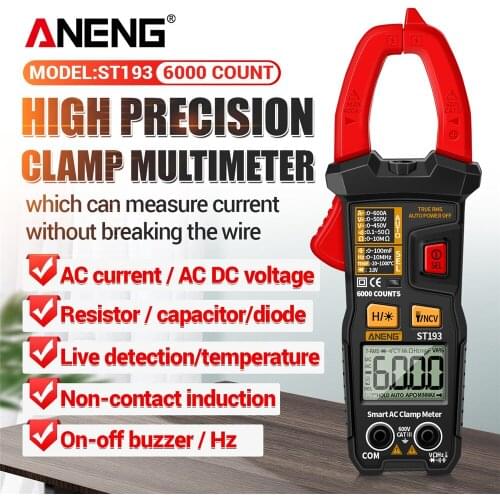 ANENG Intelligent Clamp-on Digital Multimeter Manual Automatic AC /DC Current Voltage Measuring Tools High Precision Instrument