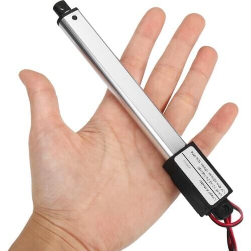 WOLIKE 12V Micro Linear Actuator Waterproof Electric Mini Gear Motor Window Door Opener 30/15/9.5mm/s Speed 100mm Stroke