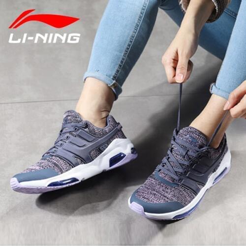 Li-Ning Women Bubble Face DB Cushion Walking Shoes Fitness Comfort Sneakers Breathable LiNing Sports Shoes AGCN008 SJFM18