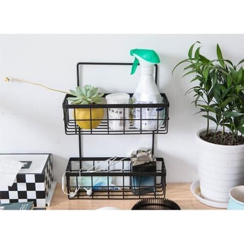 1PC Bathroom Shelves Rack Metal Towel Hook Washing Shower Shampoo Cosmetic Storage Bath Basket Shelf Bathroom Accessories QA 184