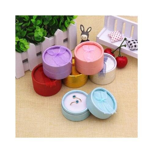 24Pcs Elegant Round Earring Rings Box Bowknot Jewelry Organizer Box Holder Wedding Engagement Gift Package Box Display
