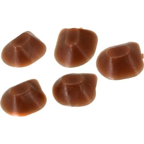 5pcs Large Size Soft Silicone Trill Key Bumpers Cork for Flute Parts Brown