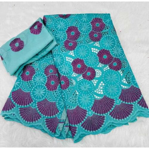 7 yards African Lace Fabric Latest Nigerian Swiss Lace Fabric High Quality Dubai Cotton Swiss Voile Laces Switzerland