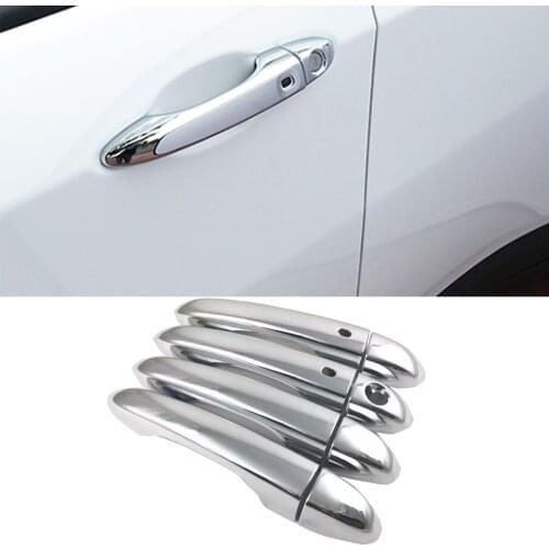 For Jeep Compass 2017 2018 2019 2020 Car Body Cover Protect Detector Stick Frame Lamp Trim ABS Chrome Car Door Handle 8pcs
