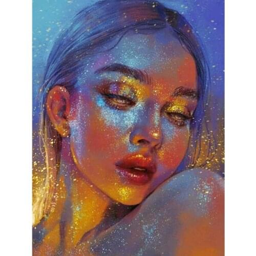 5D DIY Diamond Painting Girl Handicraft Full Square Drill Diamond Embroidery Portrait Diamond Mosaic Needlework Wall Art