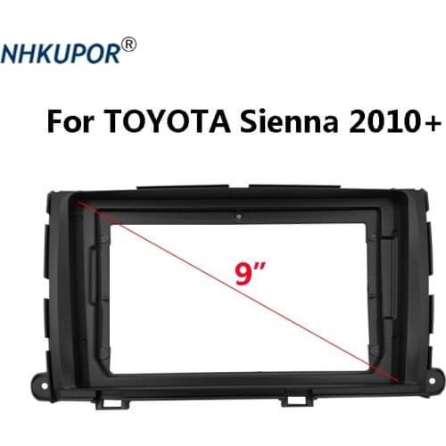 9 inch 2 Din Car Radio Fascia For TOYOTA Sienna 2010+ Auto Stereo Dashboard Panel Mounting Bezel Faceplate Frame Dash Kit